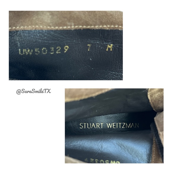 STUART WEITZMAN - Yadastud - Brown Suede Bronze Stud Moto Ankle Boots - NWOT - Picture 15 of 16